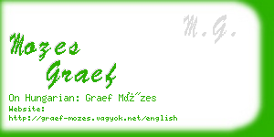 mozes graef business card